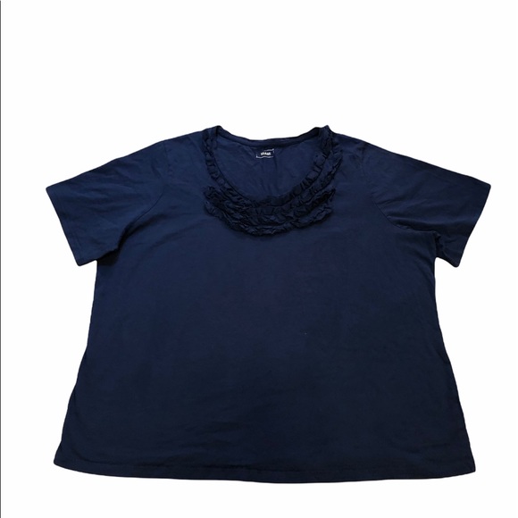 Blue Miami Style 3X Blouse - Picture 3 of 3